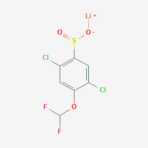 molecular formula C7H3Cl2F2LiO3S B2941277 Lithium;2,5-dichloro-4-(difluoromethoxy)benzenesulfinate CAS No. 2460751-14-6