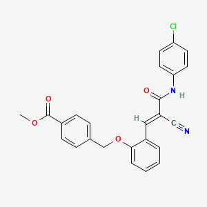 methyl 4-[[2-[(E)-3-(4-chloroanilino)-2-cyano-3-oxoprop-1-enyl]phenoxy]methyl]benzoate