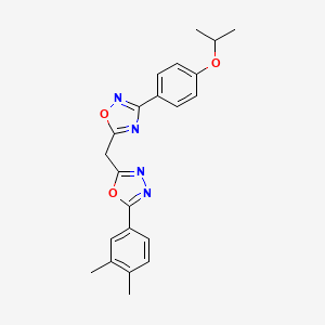 5-{[5-(3,4-Dimethylphenyl)-1,3,4-oxadiazol-2-yl]methyl}-3-[4-(propan-2-yloxy)phenyl]-1,2,4-oxadiazole