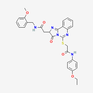 2-[5-({2-[(4-ethoxyphenyl)amino]-2-oxoethyl}thio)-3-oxo-2,3-dihydroimidazo[1,2-c]quinazolin-2-yl]-N-(2-methoxybenzyl)acetamide