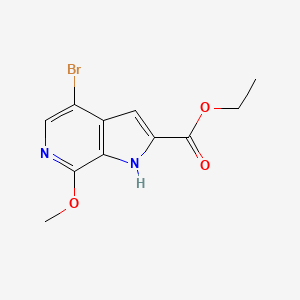 molecular formula C11H11BrN2O3 B2941291 ethyl 4-bromo-7-methoxy-1H-pyrrolo[2,3-c]pyridine-2-carboxylate CAS No. 1445993-98-5