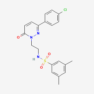 N-(2-(3-(4-chlorophenyl)-6-oxopyridazin-1(6H)-yl)ethyl)-3,5-dimethylbenzenesulfonamide