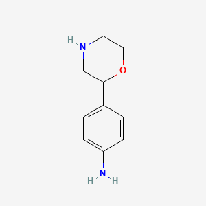 molecular formula C10H14N2O B2941298 4-(Morpholin-2-yl)benzenamine CAS No. 1284221-31-3