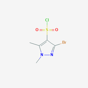 molecular formula C5H6BrClN2O2S B2941302 3-Bromo-1,5-dimethylpyrazole-4-sulfonyl chloride CAS No. 1782858-86-9