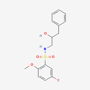 molecular formula C16H18FNO4S B2941304 5-fluoro-N-(2-hydroxy-3-phenylpropyl)-2-methoxybenzenesulfonamide CAS No. 1351641-32-1