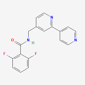 molecular formula C18H13F2N3O B2941308 N-([2,4'-bipyridin]-4-ylmethyl)-2,6-difluorobenzamide CAS No. 2034395-03-2