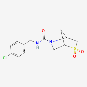 N-(4-chlorobenzyl)-2-thia-5-azabicyclo[2.2.1]heptane-5-carboxamide 2,2-dioxide