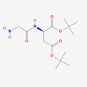 molecular formula C14H26N2O5 B2941313 1,4-DI-tert-butyl (2R)-2-(2-aminoacetamido)butanedioate CAS No. 2287346-09-0