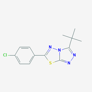 molecular formula C13H13ClN4S B294132 3-Tert-butyl-6-(4-chlorophenyl)[1,2,4]triazolo[3,4-b][1,3,4]thiadiazole 