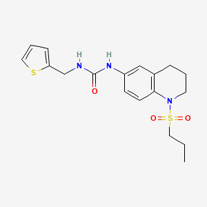 1-(1-(Propylsulfonyl)-1,2,3,4-tetrahydroquinolin-6-yl)-3-(thiophen-2-ylmethyl)urea