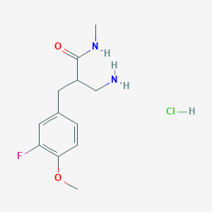 3-amino-2-[(3-fluoro-4-methoxyphenyl)methyl]-N-methylpropanamide hydrochloride