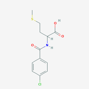 2-[(4-chlorophenyl)formamido]-4-(methylsulfanyl)butanoic acid