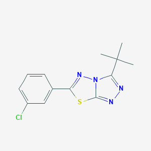 molecular formula C13H13ClN4S B294135 3-Tert-butyl-6-(3-chlorophenyl)[1,2,4]triazolo[3,4-b][1,3,4]thiadiazole 
