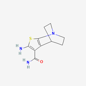 molecular formula C10H13N3OS B2941354 2-Amino-5,6-dihydro-4H-4,7-ethanothieno[2,3-b]pyridine-3-carboxamide CAS No. 36860-53-4