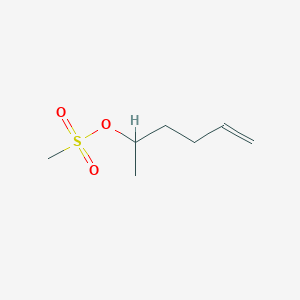 molecular formula C7H14O3S B2941356 Hex-5-en-2-yl methanesulfonate CAS No. 89122-07-6