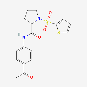 N-(4-acetylphenyl)-1-(2-thienylsulfonyl)pyrrolidine-2-carboxamide