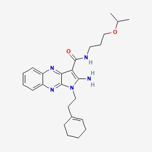 2-amino-1-(2-(cyclohex-1-en-1-yl)ethyl)-N-(3-isopropoxypropyl)-1H-pyrrolo[2,3-b]quinoxaline-3-carboxamide