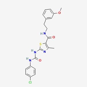2-(3-(4-chlorophenyl)ureido)-N-(3-methoxyphenethyl)-4-methylthiazole-5-carboxamide