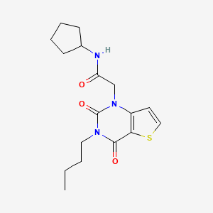 2-(3-butyl-2,4-dioxo-3,4-dihydrothieno[3,2-d]pyrimidin-1(2H)-yl)-N-cyclopentylacetamide