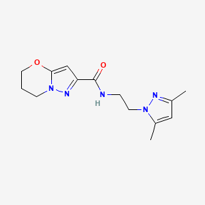 N-(2-(3,5-dimethyl-1H-pyrazol-1-yl)ethyl)-6,7-dihydro-5H-pyrazolo[5,1-b][1,3]oxazine-2-carboxamide