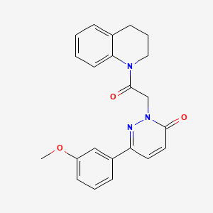 molecular formula C22H21N3O3 B2941397 2-(2-(3,4-dihydroquinolin-1(2H)-yl)-2-oxoethyl)-6-(3-methoxyphenyl)pyridazin-3(2H)-one CAS No. 941883-32-5