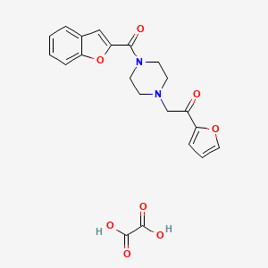 2-(4-(Benzofuran-2-carbonyl)piperazin-1-yl)-1-(furan-2-yl)ethanone oxalate