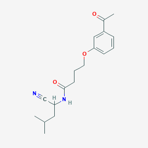 4-(3-acetylphenoxy)-N-(1-cyano-3-methylbutyl)butanamide