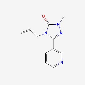 molecular formula C11H12N4O B2941410 1-methyl-4-(prop-2-en-1-yl)-3-(pyridin-3-yl)-4,5-dihydro-1H-1,2,4-triazol-5-one CAS No. 2202504-53-6