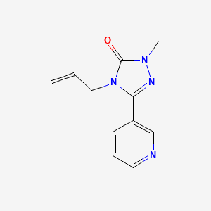 molecular formula C11H12N4O B2941410 1-甲基-4-(丙-2-烯-1-基)-3-(吡啶-3-基)-4,5-二氢-1H-1,2,4-三唑-5-酮 CAS No. 2202504-53-6