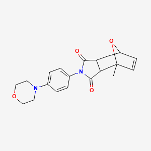 molecular formula C19H20N2O4 B2941416 4-甲基-2-(4-吗啉苯基)-3a,4,7,7a-四氢-1H-4,7-环氧异吲哚-1,3(2H)-二酮 CAS No. 353793-11-0