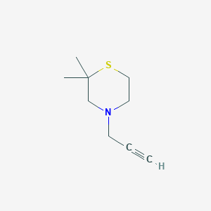 molecular formula C9H15NS B2941421 2,2-Dimethyl-4-(prop-2-YN-1-YL)thiomorpholine CAS No. 1596682-12-0