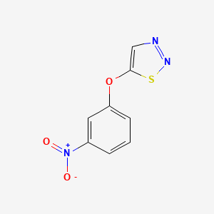 molecular formula C8H5N3O3S B2941424 5-(3-硝基苯氧基)-1,2,3-噻二唑 CAS No. 338421-21-9