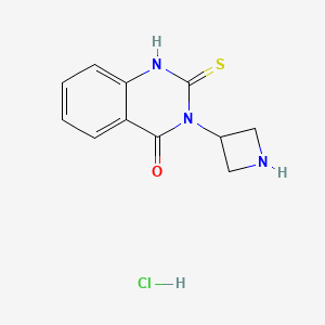 molecular formula C11H12ClN3OS B2941425 3-(Azetidin-3-yl)-2-sulfanylidene-1H-quinazolin-4-one;hydrochloride CAS No. 2319895-25-3