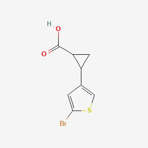 molecular formula C8H7BrO2S B2941431 2-(5-Bromothiophen-3-yl)cyclopropane-1-carboxylic acid CAS No. 1871759-90-8