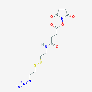 molecular formula C12H17N5O5S2 B2941437 N3-Cystamine-Suc-OSu CAS No. 1987341-40-1