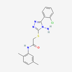 molecular formula C18H18ClN5OS B2941456 2-{[4-amino-5-(2-chlorophenyl)-4H-1,2,4-triazol-3-yl]sulfanyl}-N-(2,5-dimethylphenyl)acetamide CAS No. 899965-47-0