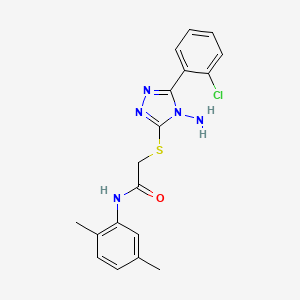 molecular formula C18H18ClN5OS B2941456 2-{[4-氨基-5-(2-氯苯基)-4H-1,2,4-三唑-3-基]硫代}-N-(2,5-二甲苯基)乙酰胺 CAS No. 899965-47-0