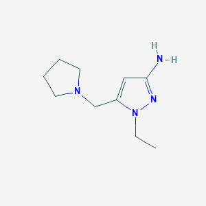 1-ethyl-5-(pyrrolidin-1-ylmethyl)-1H-pyrazol-3-amine