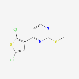 molecular formula C9H6Cl2N2S2 B2941465 4-(2,5-Dichloro-3-thienyl)-2-pyrimidinyl methyl sulfide CAS No. 339020-26-7