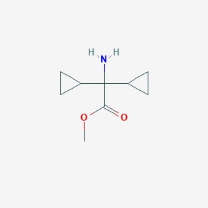 molecular formula C9H15NO2 B2941467 Methyl 2-amino-2,2-dicyclopropylacetate CAS No. 792175-04-3