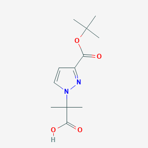 2-[3-(tert-butoxycarbonyl)-1H-pyrazol-1-yl]-2-methylpropanoic acid
