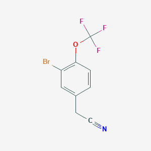 molecular formula C9H5BrF3NO B2941480 3-Bromo-4-(trifluoromethoxy)phenylacetonitrile CAS No. 2167710-86-1