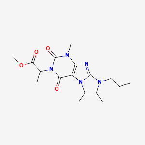 Methyl 2-(4,7,8-trimethyl-1,3-dioxo-6-propylpurino[7,8-a]imidazol-2-yl)propanoate