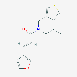 (E)-3-(furan-3-yl)-N-propyl-N-(thiophen-3-ylmethyl)acrylamide