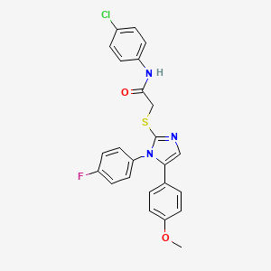 N-(4-chlorophenyl)-2-((1-(4-fluorophenyl)-5-(4-methoxyphenyl)-1H-imidazol-2-yl)thio)acetamide