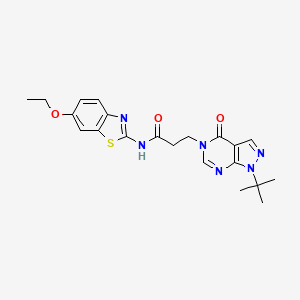 3-(1-(tert-butyl)-4-oxo-1H-pyrazolo[3,4-d]pyrimidin-5(4H)-yl)-N-(6-ethoxybenzo[d]thiazol-2-yl)propanamide