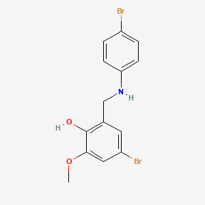 4-Bromo-2-{[(4-bromophenyl)amino]methyl}-6-methoxyphenol