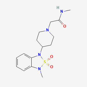 N-methyl-2-(4-(3-methyl-2,2-dioxidobenzo[c][1,2,5]thiadiazol-1(3H)-yl)piperidin-1-yl)acetamide