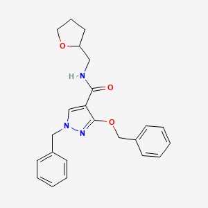 1-benzyl-3-(benzyloxy)-N-[(oxolan-2-yl)methyl]-1H-pyrazole-4-carboxamide