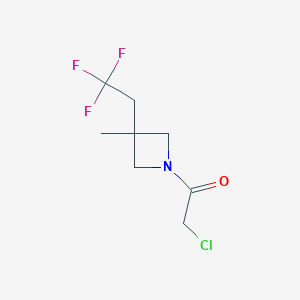 molecular formula C8H11ClF3NO B2941531 2-Chloro-1-[3-methyl-3-(2,2,2-trifluoroethyl)azetidin-1-yl]ethanone CAS No. 2411315-13-2